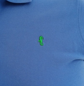 Hippocampe vert brodé